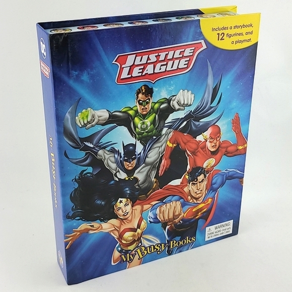 Justice League My Busy Books  Includes: Story Book, 12 Figurines & Playmat - Picture 1 of 15